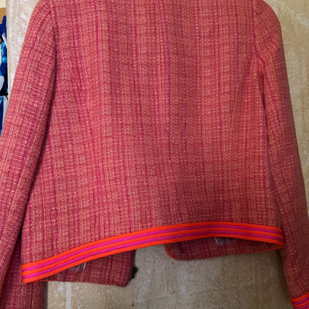 J. Crew Vibrant Pink Tweed Blazer